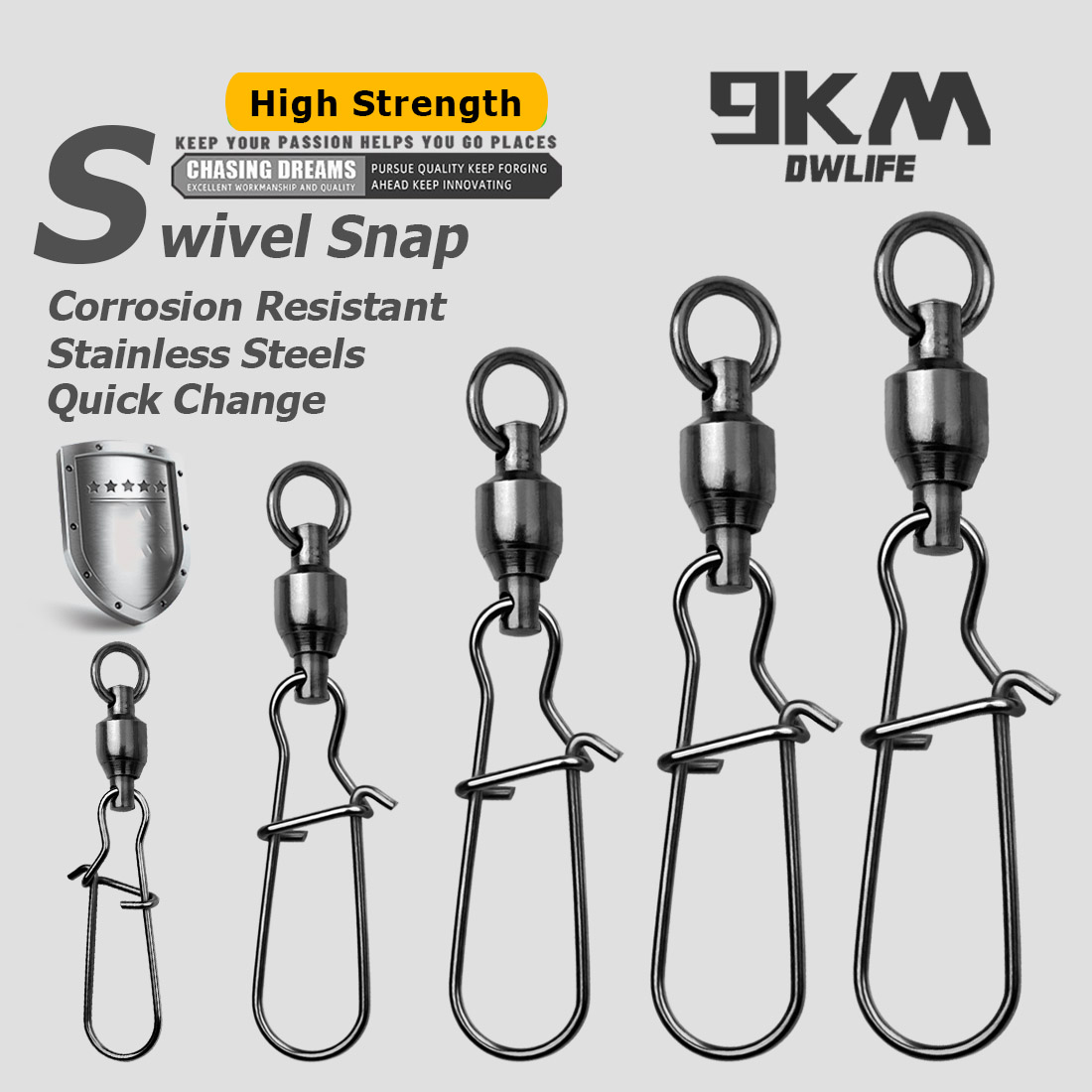 9KM 10PCS Ball Bearing Swivel  - огляд і ціна Saltwater Line