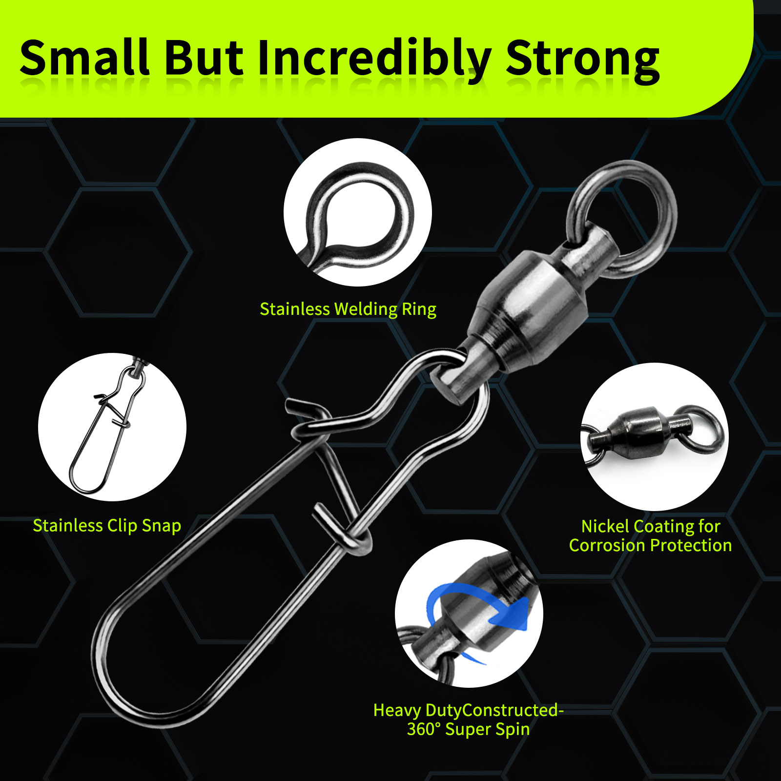 9KM 10PCS Ball Bearing Swivel  - огляд і ціна Saltwater Line