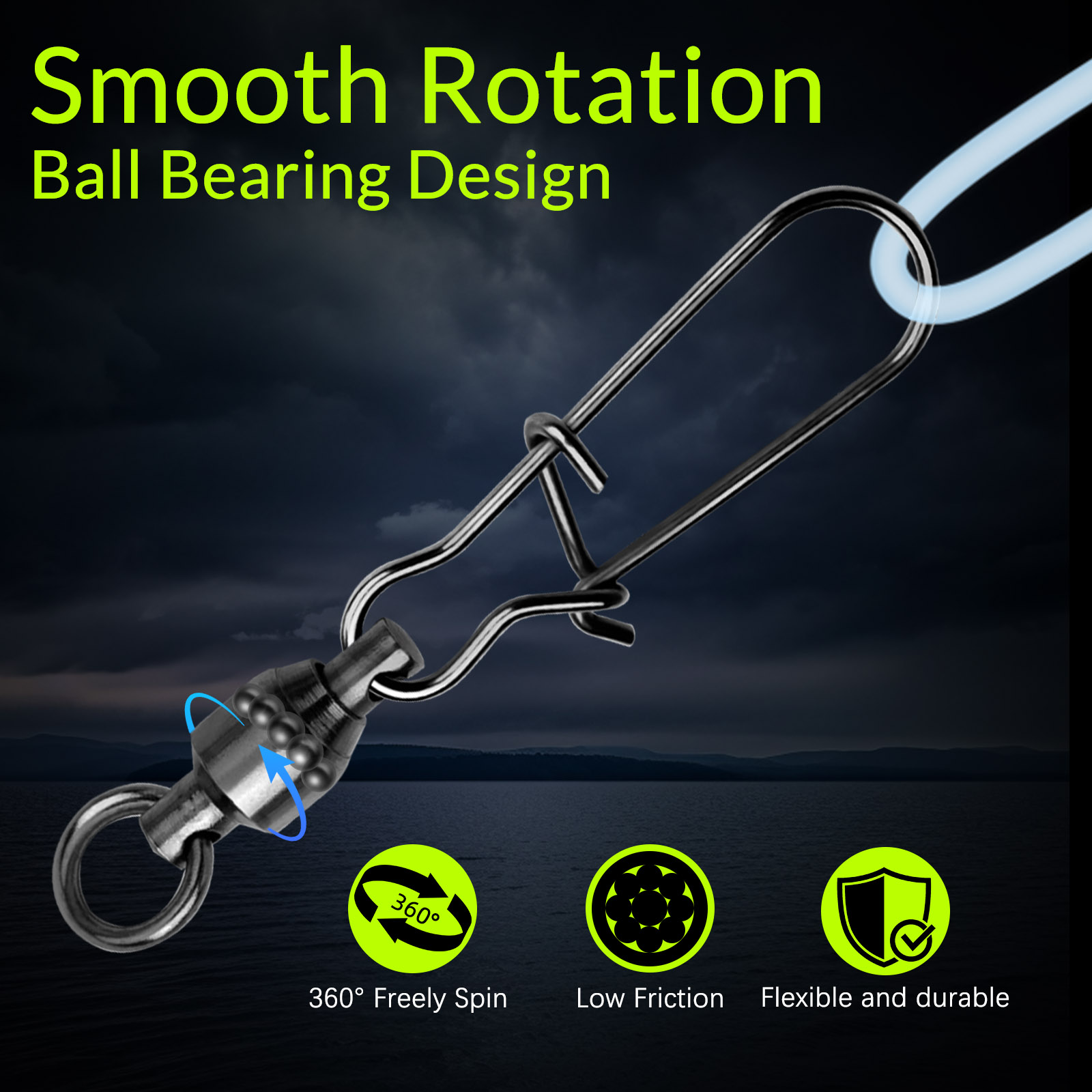 9KM 10PCS Ball Bearing Swivel  - огляд і ціна Saltwater Line