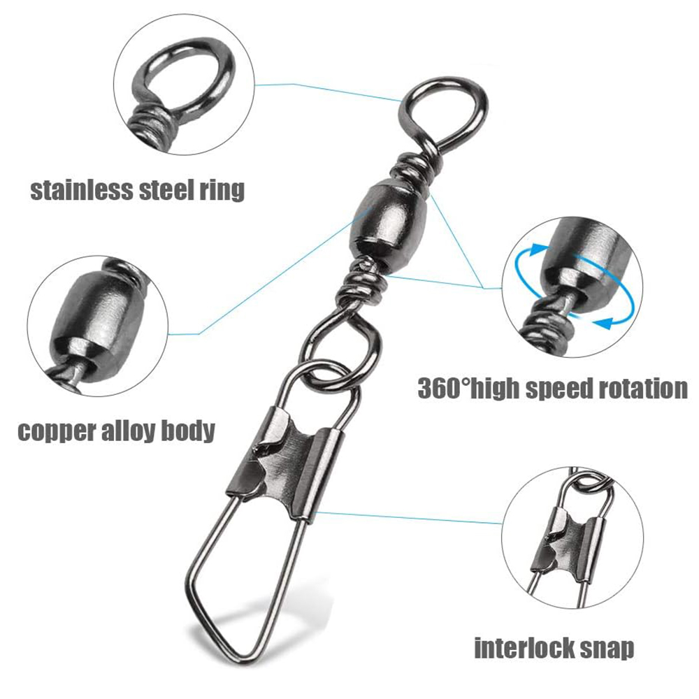 50Pcs Stainless Steel Snap Swi - огляд і ціна Saltwater Line
