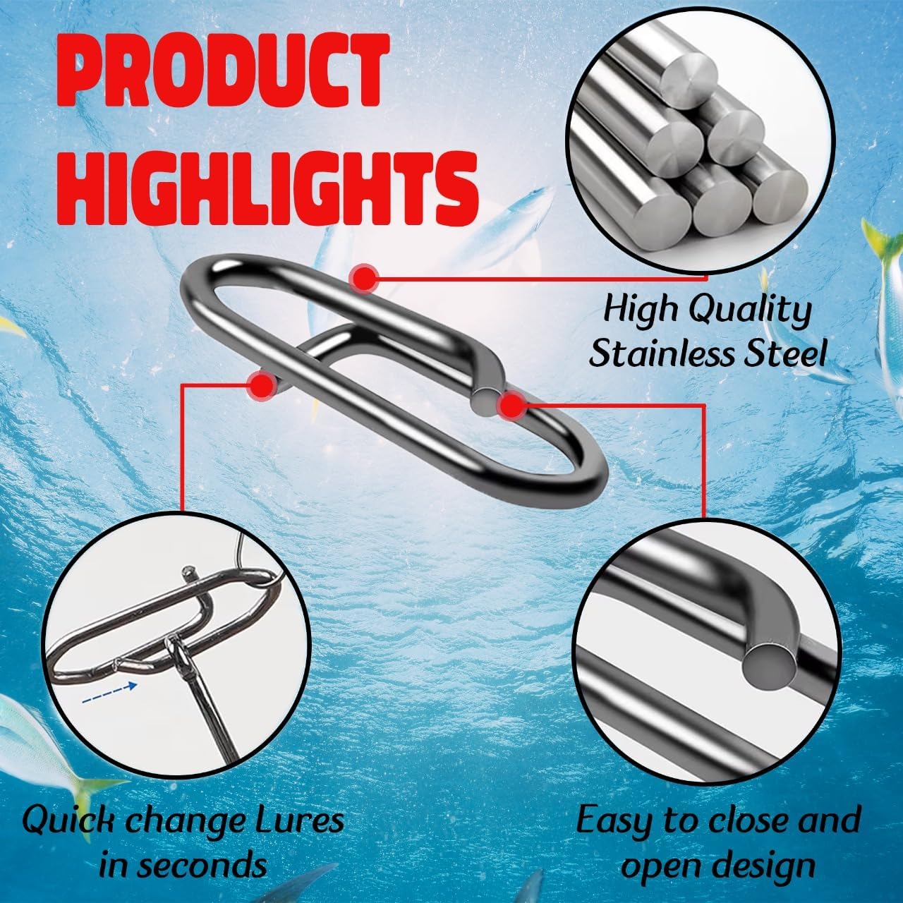 9KM Fishing Snap Kit 110pcs Po - огляд і ціна Saltwater Line